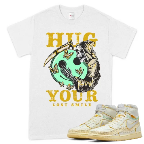 TeeVivo T-Shirt Match Air Jordan 1 Retro High OG SP Union LA Bephies Beauty Supply Summer of 96 Hug your lost smile – Air Jordan 1 Shirt, AJ1 Shirt