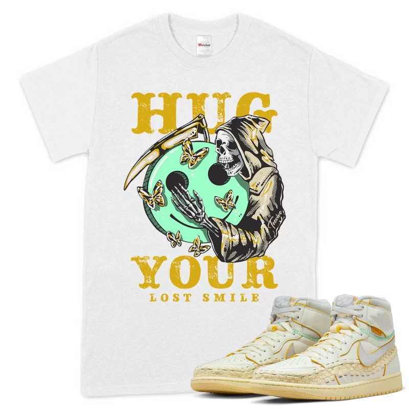 TeeVivo T-Shirt Match Air Jordan 1 Retro High OG SP Union LA Bephies Beauty Supply Summer of 96 Hug your lost smile – Air Jordan 1 Shirt, AJ1 Shirt