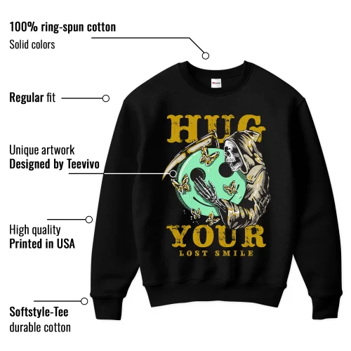 TeeVivo Sweatshirt Match Air Jordan 1 Retro High OG SP Union LA Bephies Beauty Supply Summer of 96 Hug your lost smile – Air Jordan 1 Sweatshirt, AJ1 Sweatshirt