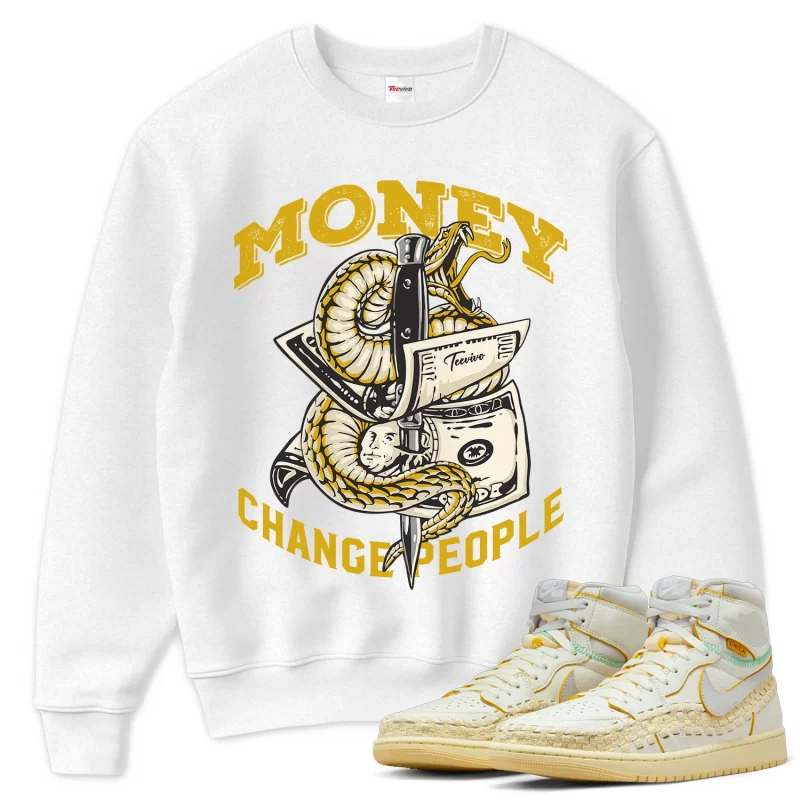 TeeVivo Sweatshirt Match Air Jordan 1 Retro High OG SP Union LA Bephies Beauty Supply Summer of 96 Money change people – Air Jordan 1 Sweatshirt, AJ1 Sweatshirt