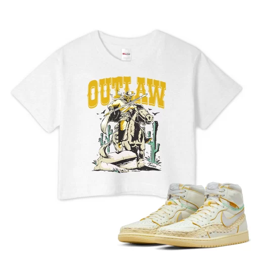 TeeVivo Crop Top Match Air Jordan 1 Retro High OG SP Union LA Bephies Beauty Supply Summer of 96 Outlaw – Air Jordan 1 Crop Top, AJ1 Crop Top