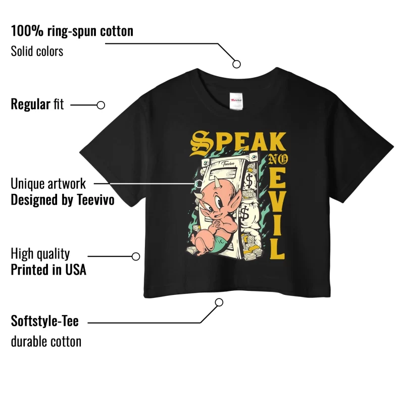 TeeVivo Crop Top Match Air Jordan 1 Retro High OG SP Union LA Bephies Beauty Supply Summer of 96 Speak no evil – Air Jordan 1 Crop Top, AJ1 Crop Top