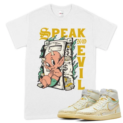 TeeVivo T-Shirt Match Air Jordan 1 Retro High OG SP Union LA Bephies Beauty Supply Summer of 96 Speak no evil – Air Jordan 1 Shirt, AJ1 Shirt