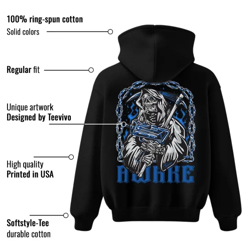 TeeVivo Hoodie Match Air Jordan 1 Retro High OG True Blue Awake – Air Jordan 1 Hoodie, AJ1 Hoodie