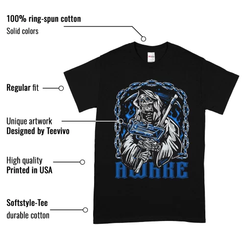 TeeVivo T-Shirt Match Air Jordan 1 Retro High OG True Blue Awake – Air Jordan 1 Shirt, AJ1 Shirt