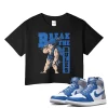 TeeVivo Crop Top Match Air Jordan 1 Retro High OG True Blue Break the rules – Air Jordan 1 Crop Top, AJ1 Crop Top