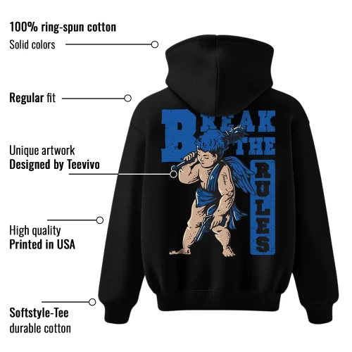TeeVivo Hoodie Match Air Jordan 1 Retro High OG True Blue Break the rules – Air Jordan 1 Hoodie, AJ1 Hoodie