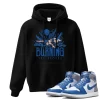 TeeVivo Hoodie Match Air Jordan 1 Retro High OG True Blue Burning the ground – Air Jordan 1 Hoodie, AJ1 Hoodie