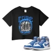 TeeVivo Crop Top Match Air Jordan 1 Retro High OG True Blue Crime – Air Jordan 1 Crop Top, AJ1 Crop Top