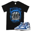 TeeVivo T-Shirt Match Air Jordan 1 Retro High OG True Blue Crime – Air Jordan 1 Shirt, AJ1 Shirt