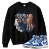TeeVivo Sweatshirt Match Air Jordan 1 Retro High OG True Blue Gambling – Air Jordan 1 Sweatshirt, AJ1 Sweatshirt