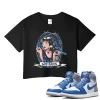 TeeVivo Crop Top Match Air Jordan 1 Retro High OG True Blue God Daaamn – Air Jordan 1 Crop Top, AJ1 Crop Top