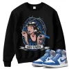 TeeVivo Sweatshirt Match Air Jordan 1 Retro High OG True Blue God Daaamn – Air Jordan 1 Sweatshirt, AJ1 Sweatshirt