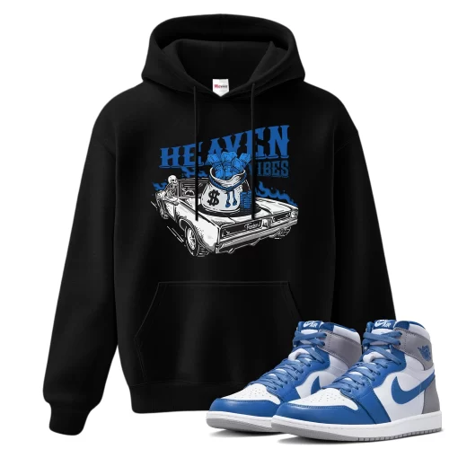 TeeVivo Hoodie Match Air Jordan 1 Retro High OG True Blue Heaven vibes – Air Jordan 1 Hoodie, AJ1 Hoodie