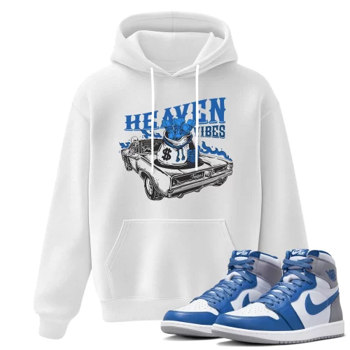 TeeVivo Hoodie Match Air Jordan 1 Retro High OG True Blue Heaven vibes – Air Jordan 1 Hoodie, AJ1 Hoodie