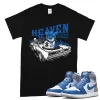 TeeVivo T-Shirt Match Air Jordan 1 Retro High OG True Blue Heaven vibes – Air Jordan 1 Shirt, AJ1 Shirt