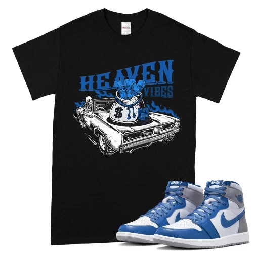 TeeVivo T-Shirt Match Air Jordan 1 Retro High OG True Blue Heaven vibes – Air Jordan 1 Shirt, AJ1 Shirt