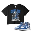 TeeVivo Crop Top Match Air Jordan 1 Retro High OG True Blue Outlaw – Air Jordan 1 Crop Top, AJ1 Crop Top