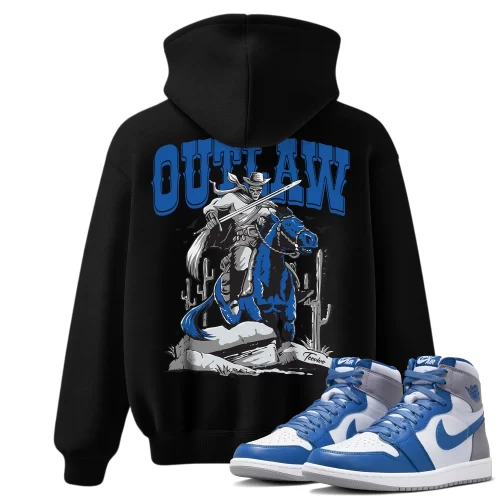 TeeVivo Hoodie Match Air Jordan 1 Retro High OG True Blue Outlaw – Air Jordan 1 Hoodie, AJ1 Hoodie