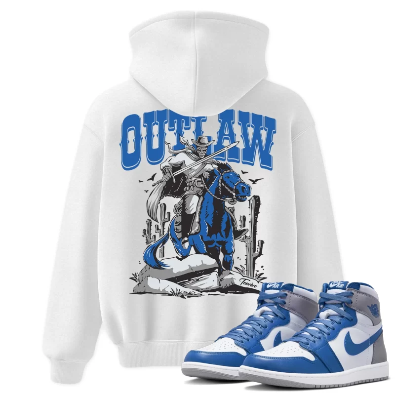 TeeVivo Hoodie Match Air Jordan 1 Retro High OG True Blue Outlaw – Air Jordan 1 Hoodie, AJ1 Hoodie
