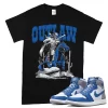 TeeVivo T-Shirt Match Air Jordan 1 Retro High OG True Blue Outlaw – Air Jordan 1 Shirt, AJ1 Shirt