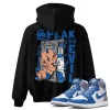 TeeVivo Hoodie Match Air Jordan 1 Retro High OG True Blue Speak no evil – Air Jordan 1 Hoodie, AJ1 Hoodie