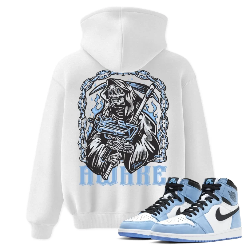 TeeVivo Hoodie Match Air Jordan 1 Retro High OG University Blue Awake – Air Jordan 1 Hoodie, AJ1 Hoodie