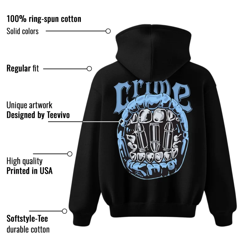 TeeVivo Hoodie Match Air Jordan 1 Retro High OG University Blue Crime – Air Jordan 1 Hoodie, AJ1 Hoodie