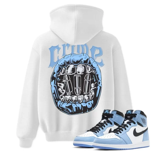 TeeVivo Hoodie Match Air Jordan 1 Retro High OG University Blue Crime – Air Jordan 1 Hoodie, AJ1 Hoodie