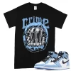 TeeVivo T-Shirt Match Air Jordan 1 Retro High OG University Blue Crime – Air Jordan 1 Shirt, AJ1 Shirt
