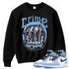 TeeVivo Sweatshirt Match Air Jordan 1 Retro High OG University Blue Crime – Air Jordan 1 Sweatshirt, AJ1 Sweatshirt
