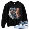 TeeVivo Sweatshirt Match Air Jordan 1 Retro High OG University Blue Gambling – Air Jordan 1 Sweatshirt, AJ1 Sweatshirt