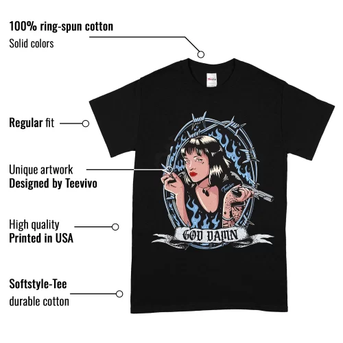 TeeVivo T-Shirt Match Air Jordan 1 Retro High OG University Blue God Daaamn – Air Jordan 1 Shirt, AJ1 Shirt