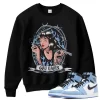 TeeVivo Sweatshirt Match Air Jordan 1 Retro High OG University Blue God Daaamn – Air Jordan 1 Sweatshirt, AJ1 Sweatshirt