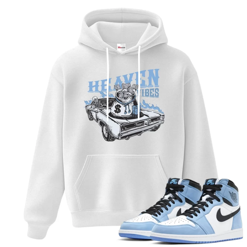 TeeVivo Hoodie Match Air Jordan 1 Retro High OG University Blue Heaven vibes – Air Jordan 1 Hoodie, AJ1 Hoodie