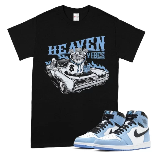 TeeVivo T-Shirt Match Air Jordan 1 Retro High OG University Blue Heaven vibes – Air Jordan 1 Shirt, AJ1 Shirt