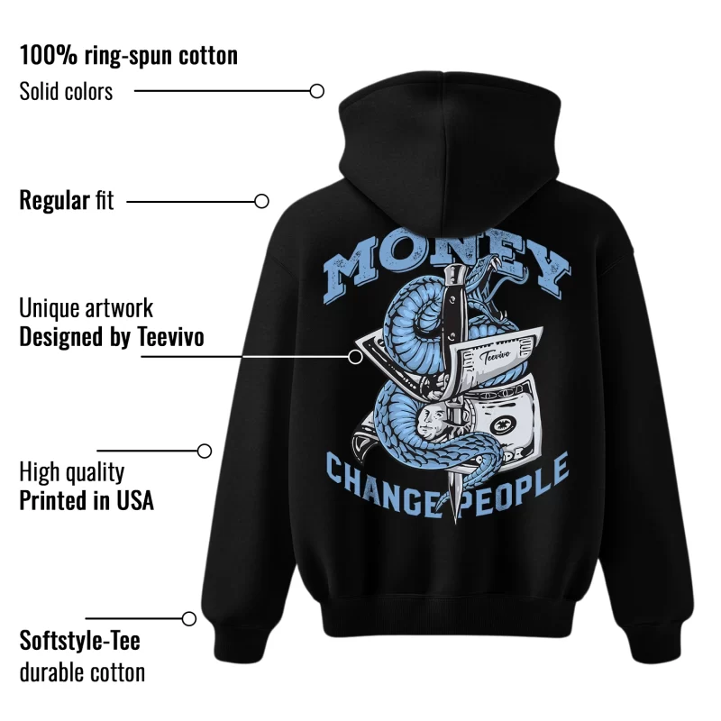 TeeVivo Hoodie Match Air Jordan 1 Retro High OG University Blue Money change people – Air Jordan 1 Hoodie, AJ1 Hoodie