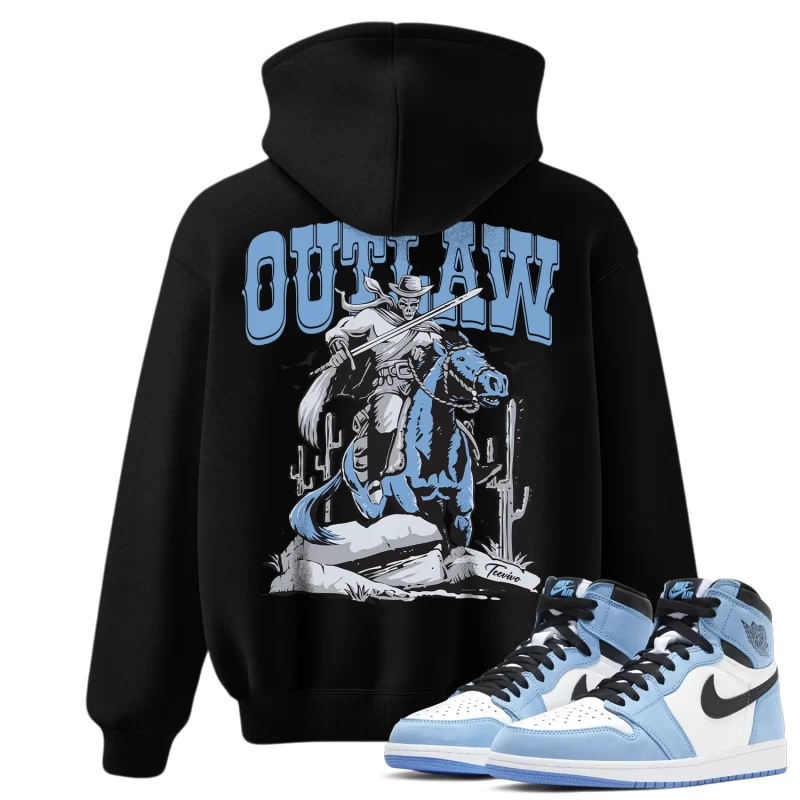 TeeVivo Hoodie Match Air Jordan 1 Retro High OG University Blue Outlaw – Air Jordan 1 Hoodie, AJ1 Hoodie