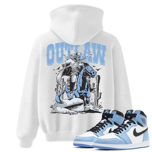 TeeVivo Hoodie Match Air Jordan 1 Retro High OG University Blue Outlaw – Air Jordan 1 Hoodie, AJ1 Hoodie