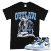 TeeVivo T-Shirt Match Air Jordan 1 Retro High OG University Blue Outlaw – Air Jordan 1 Shirt, AJ1 Shirt