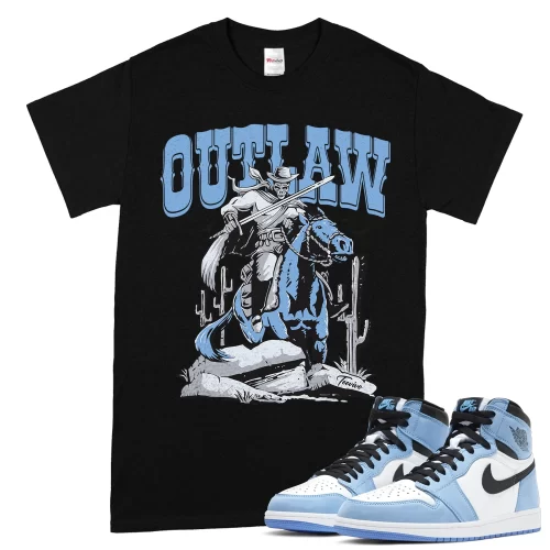TeeVivo T-Shirt Match Air Jordan 1 Retro High OG University Blue Outlaw – Air Jordan 1 Shirt, AJ1 Shirt