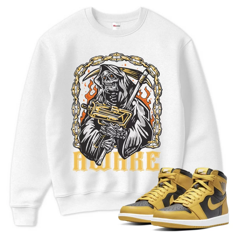 TeeVivo Sweatshirt Match Air Jordan 1 Retro High Pollen Awake – Air Jordan 1 Sweatshirt, AJ1 Sweatshirt