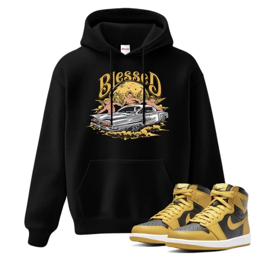 TeeVivo Hoodie Match Air Jordan 1 Retro High Pollen Blessed – Air Jordan 1 Hoodie, AJ1 Hoodie