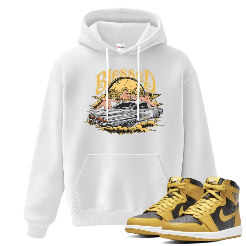 TeeVivo Hoodie Match Air Jordan 1 Retro High Pollen Blessed – Air Jordan 1 Hoodie, AJ1 Hoodie