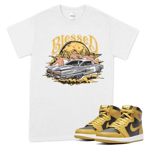 TeeVivo T-Shirt Match Air Jordan 1 Retro High Pollen Blessed – Air Jordan 1 Shirt, AJ1 Shirt