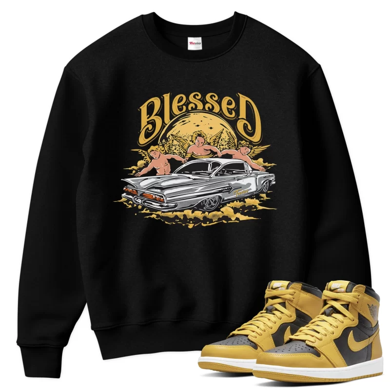 TeeVivo Sweatshirt Match Air Jordan 1 Retro High Pollen Blessed – Air Jordan 1 Sweatshirt, AJ1 Sweatshirt