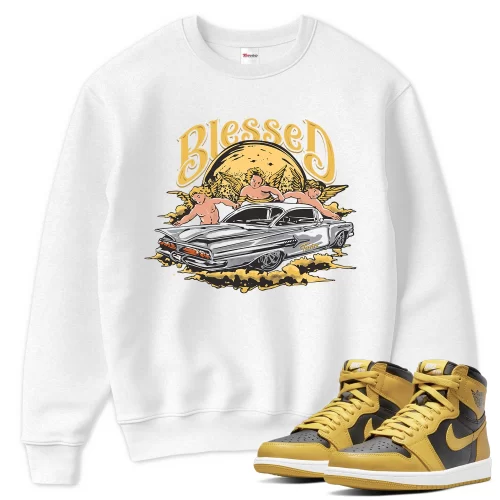 TeeVivo Sweatshirt Match Air Jordan 1 Retro High Pollen Blessed – Air Jordan 1 Sweatshirt, AJ1 Sweatshirt