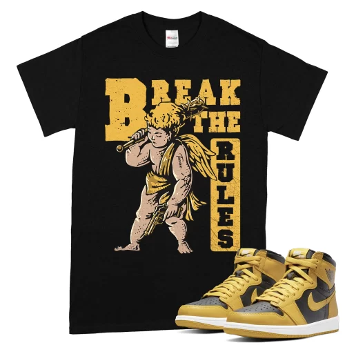 TeeVivo T-Shirt Match Air Jordan 1 Retro High Pollen Break the rules – Air Jordan 1 Shirt, AJ1 Shirt