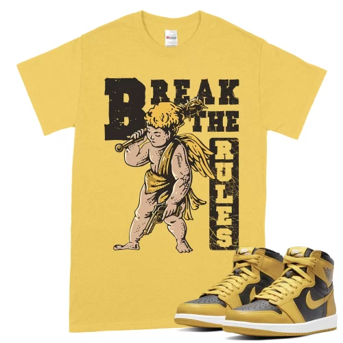 TeeVivo T-Shirt Match Air Jordan 1 Retro High Pollen Break the rules – Air Jordan 1 Shirt, AJ1 Shirt