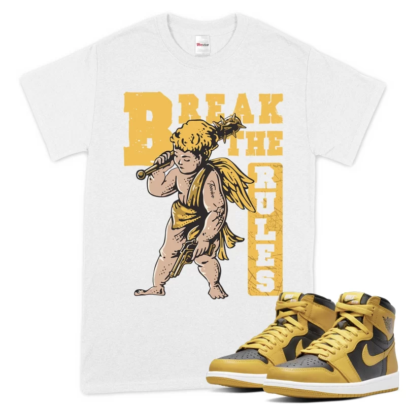 TeeVivo T-Shirt Match Air Jordan 1 Retro High Pollen Break the rules – Air Jordan 1 Shirt, AJ1 Shirt